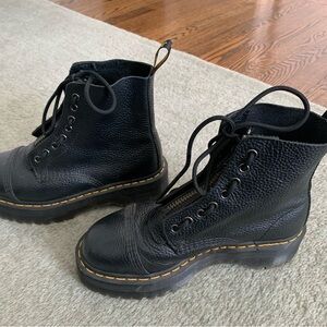 SINCLAIR MILLED NAPPA LEATHER PLATFORM BOOTS, women's size 9 US, 41 EU, EUC!